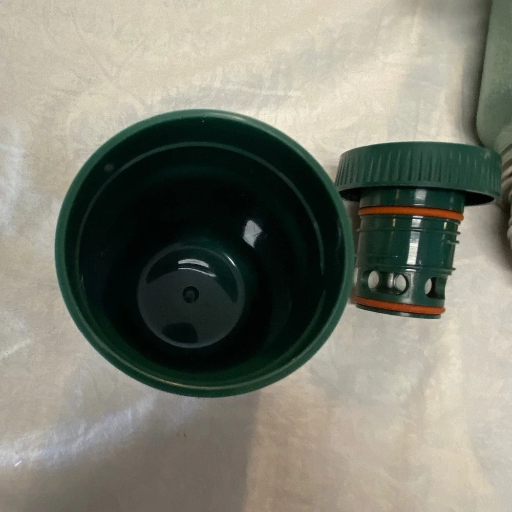 Vintage 1991 Aladdin Stanley A-944DH Quart Thermos Green Hammertone USA - Picture 9 of 10